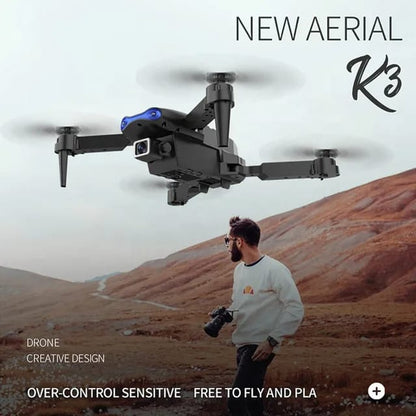 E99 pro K3 Foldable Remote-control 4k drone with dual camera & battery (1 year warranty)