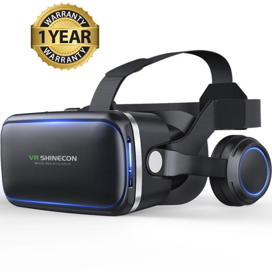 Shinecon 3D VR Headset Glass with headphone and Free Remote control (1 year warranty)